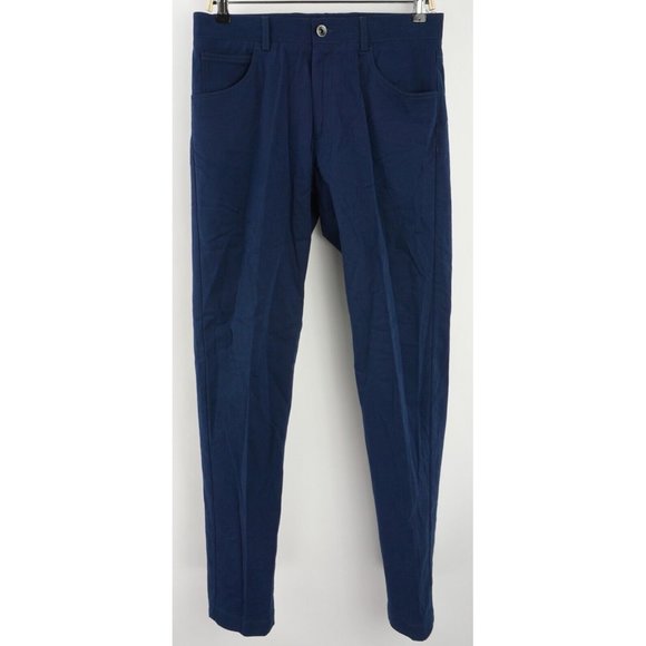 New Santorelli Luigi Stretch Brushed Twill Men's 30 x 33 Blue 5 Pocket Pants